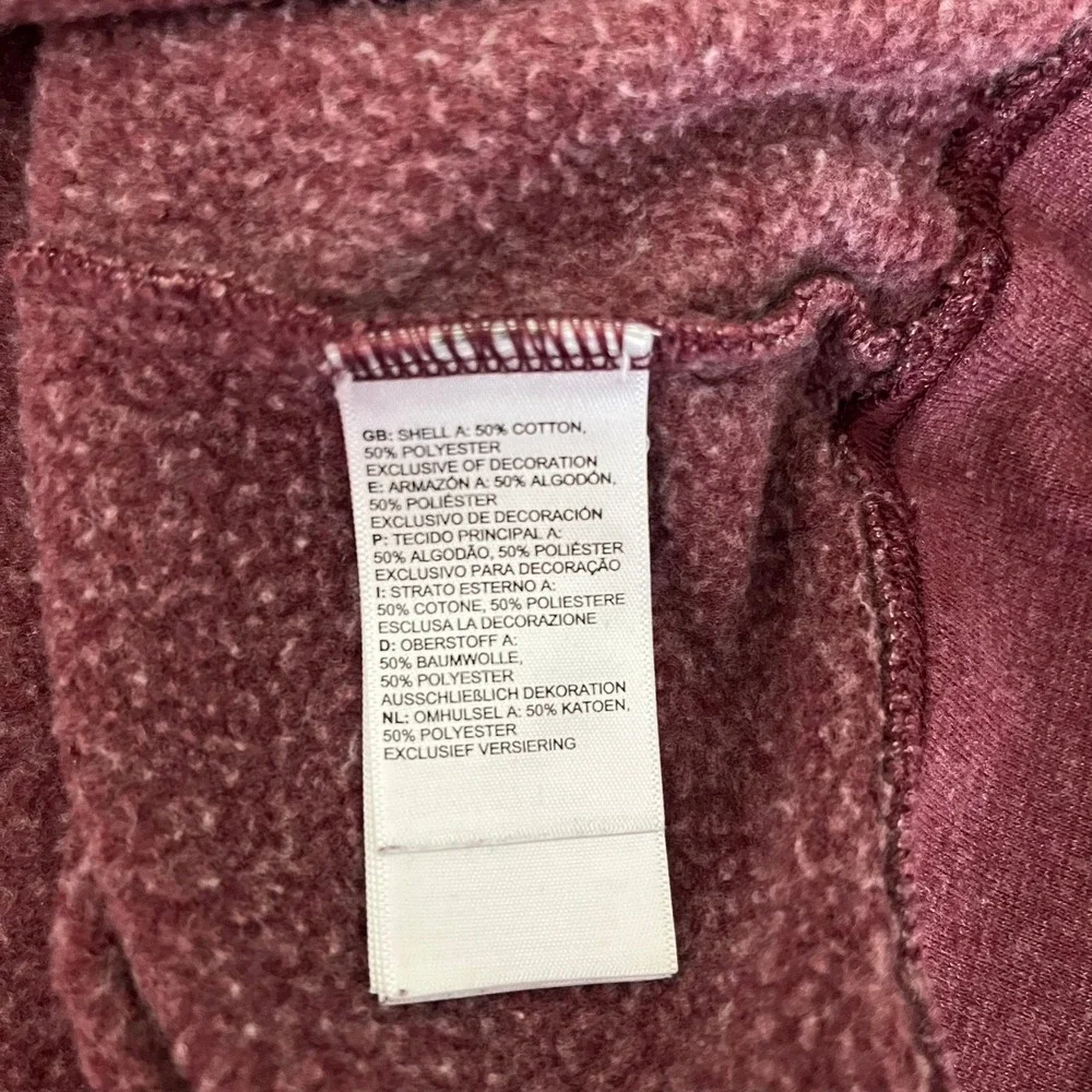 The North Face Mens XXL Burgundy Heathered Pullover Logo Hoodie
